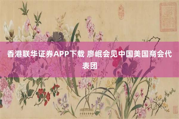 香港联华证券APP下载 廖岷会见中国美国商会代表团