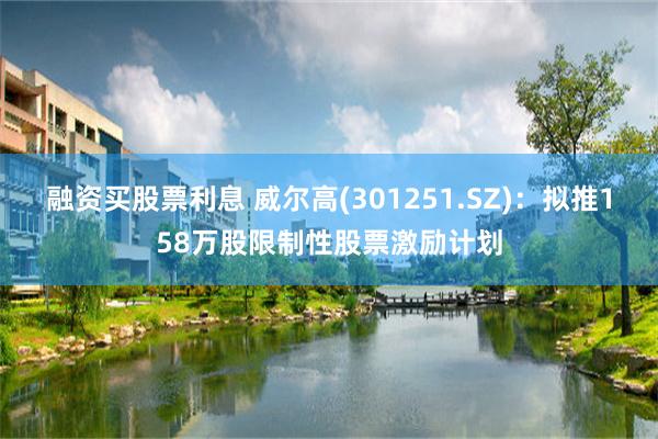 融资买股票利息 威尔高(301251.SZ)：拟推158万股限制性股票激励计划