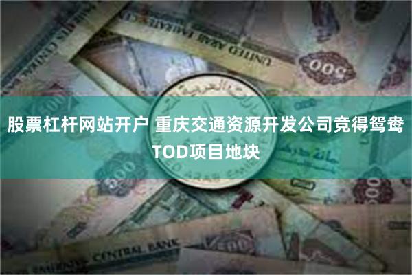股票杠杆网站开户 重庆交通资源开发公司竞得鸳鸯TOD项目地块